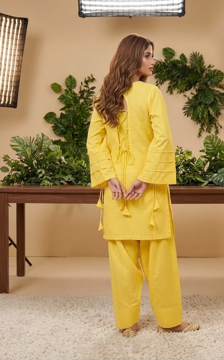 Sunshine Yellow Co-Ord Set ICS-1179 - Image 2