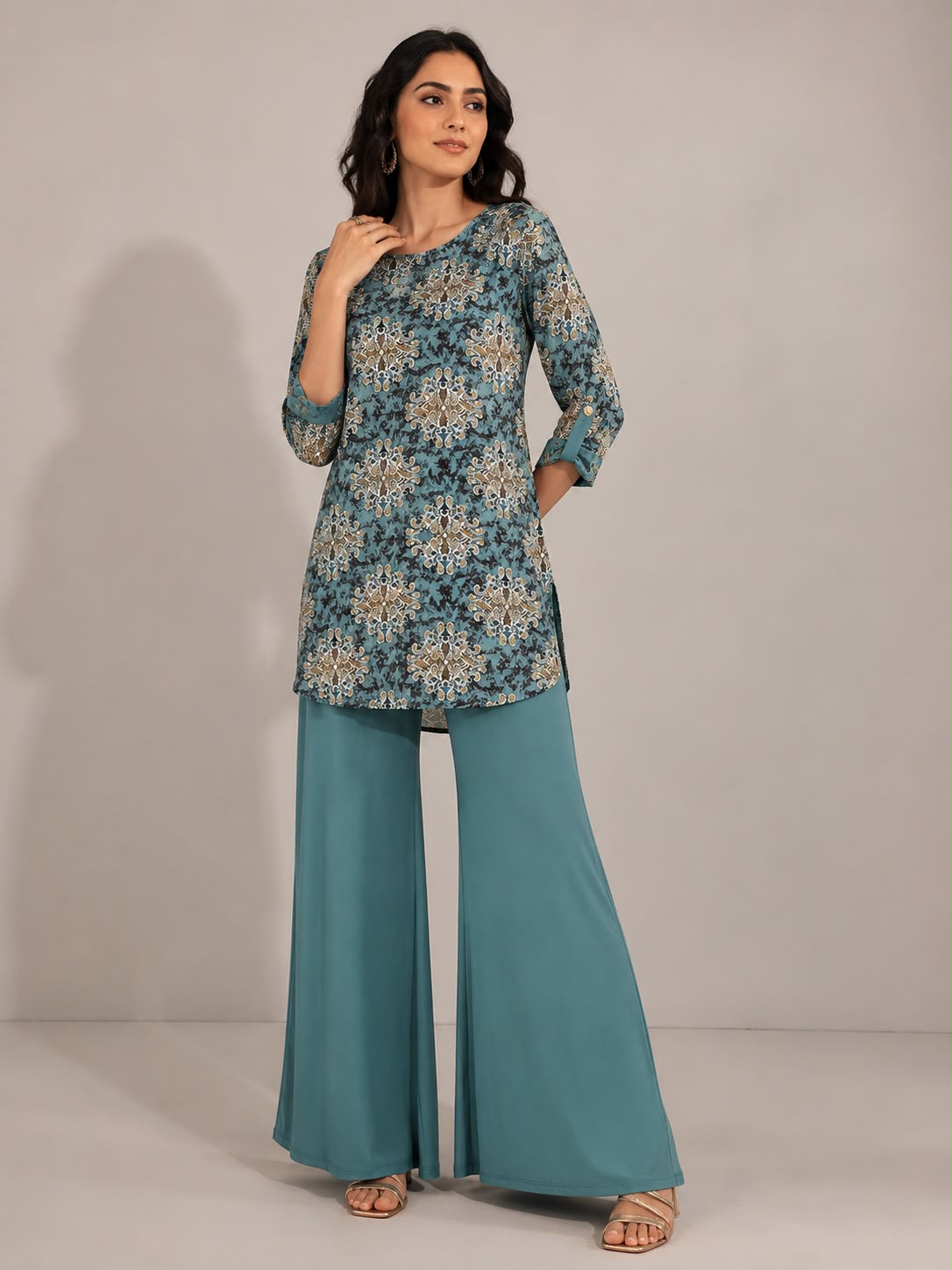 Floral Printed Georgette Co-Ord Set GHZ-504