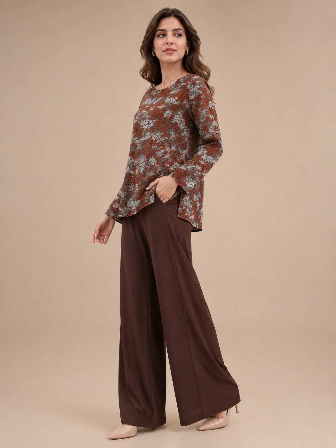 Floral Printed Georgette Co-Ord Set GHZ-503 - Image 2