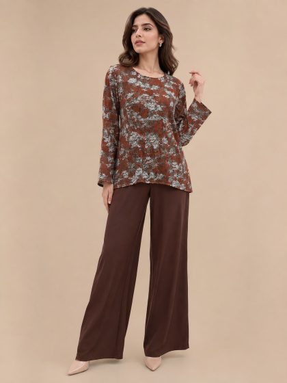 Floral Printed Georgette Co-Ord Set GHZ-503