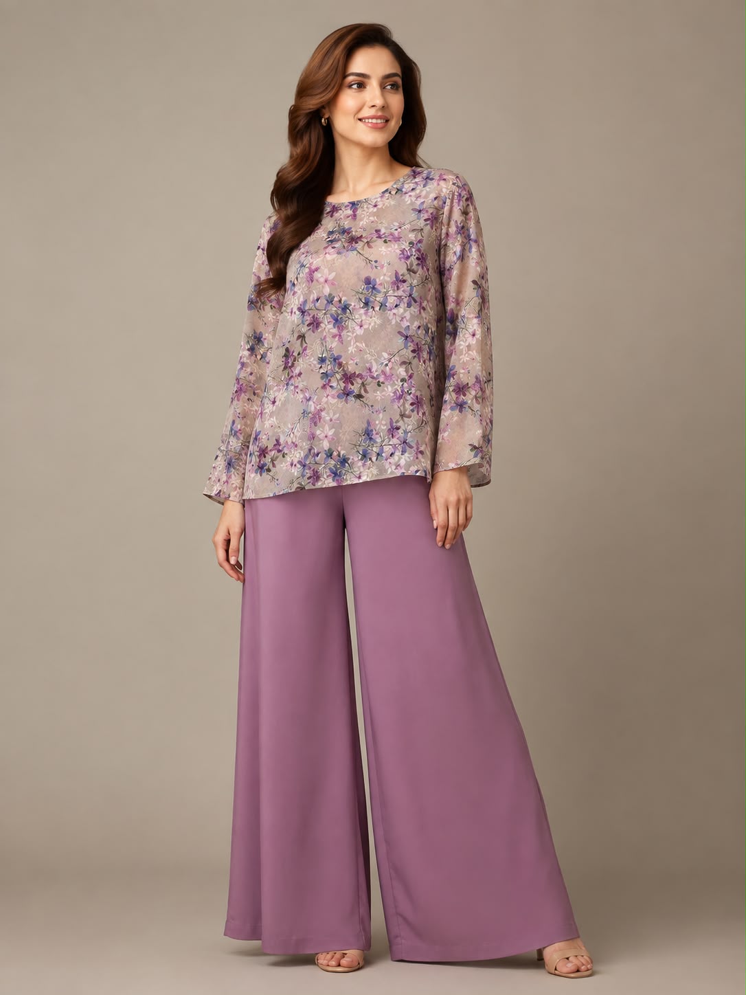 Floral Printed Georgette Co-Ord Set GHZ-506