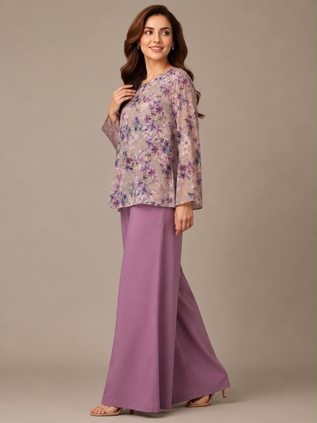 Floral Printed Georgette Co-Ord Set GHZ-506 - Image 2