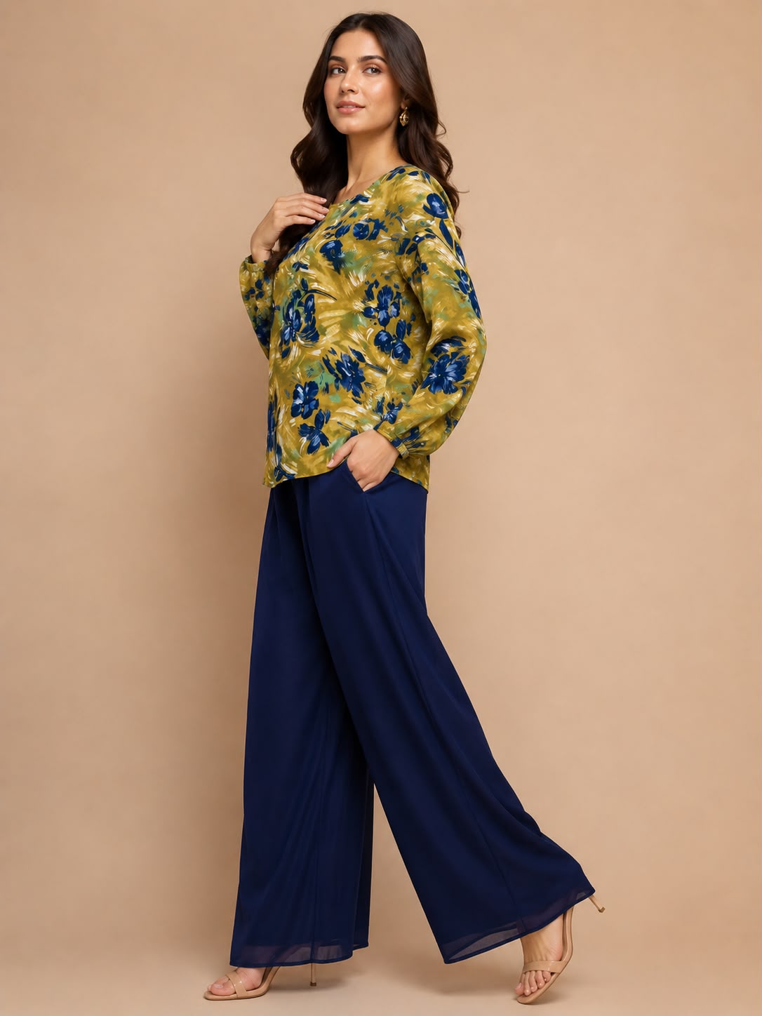 Floral Printed Georgette Co-Ord Set GHZ-505 - Image 2
