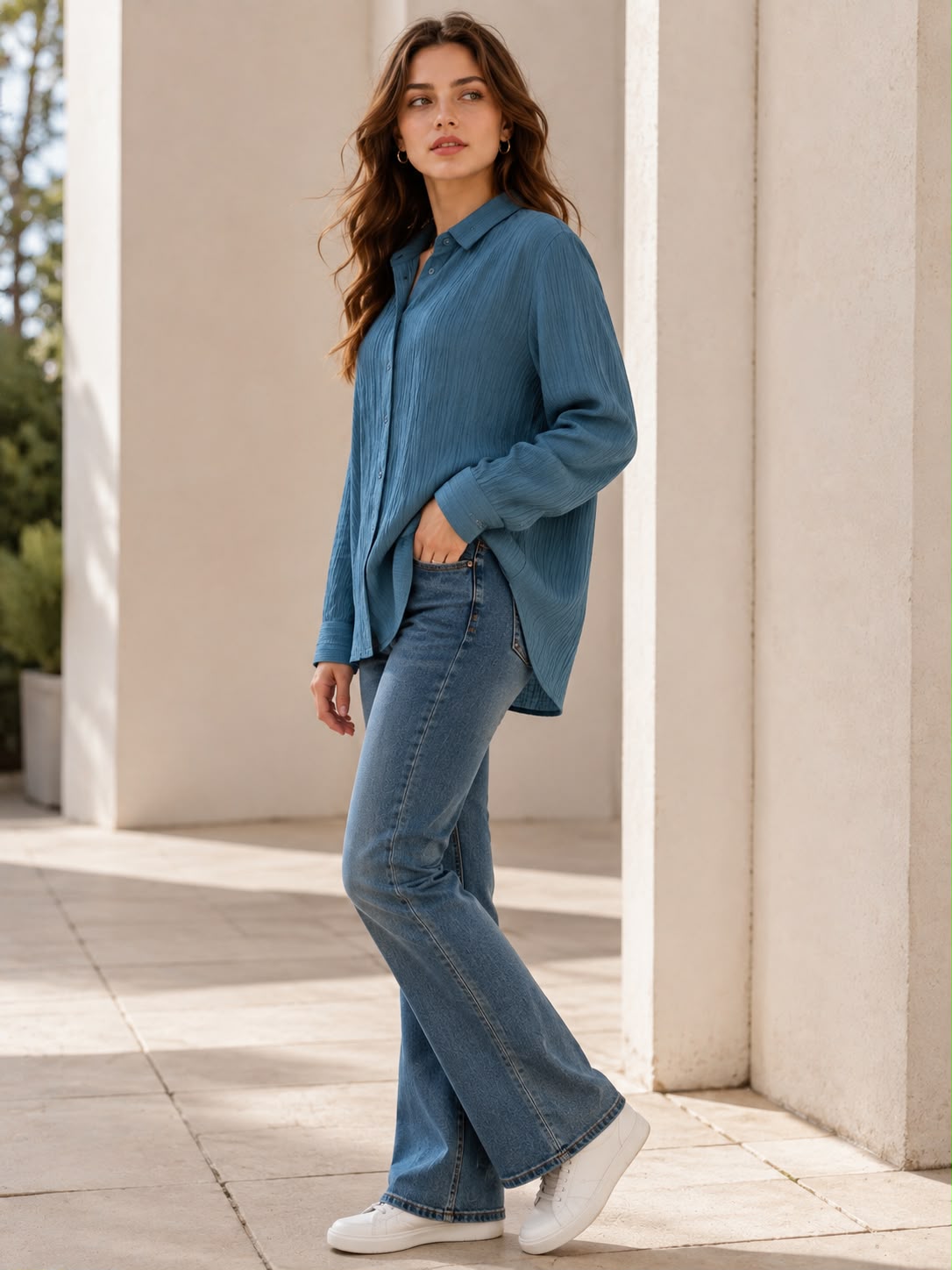 Turkish Textured Shirt — Effortless Luxe GHZ-514 - Image 2