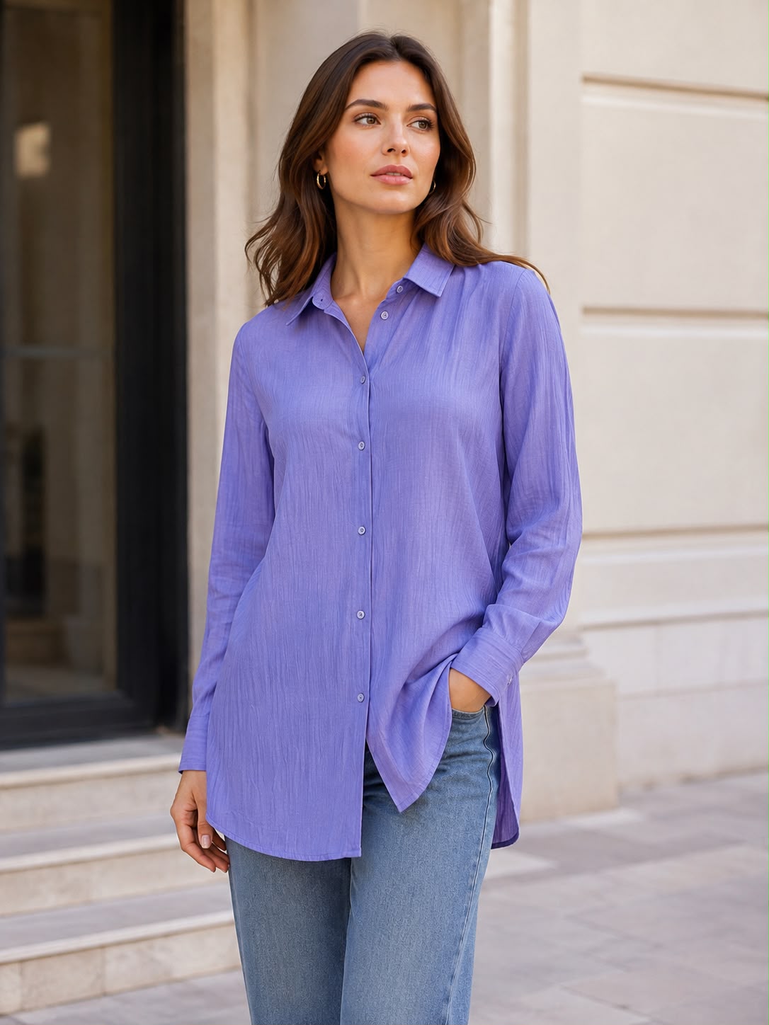 Turkish Textured Shirt — Effortless Luxe GHZ-515