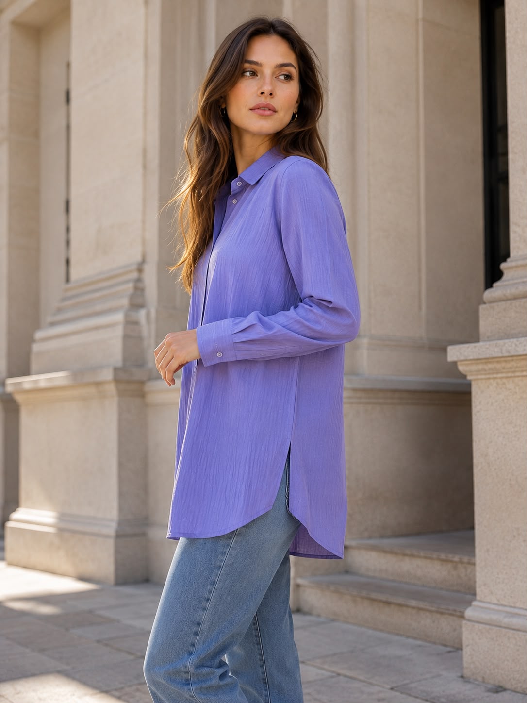 Turkish Textured Shirt — Effortless Luxe GHZ-515 - Image 2