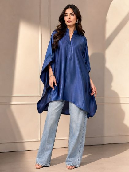 Crinkle Silk Loose-Fit Shirt GHZ-530
