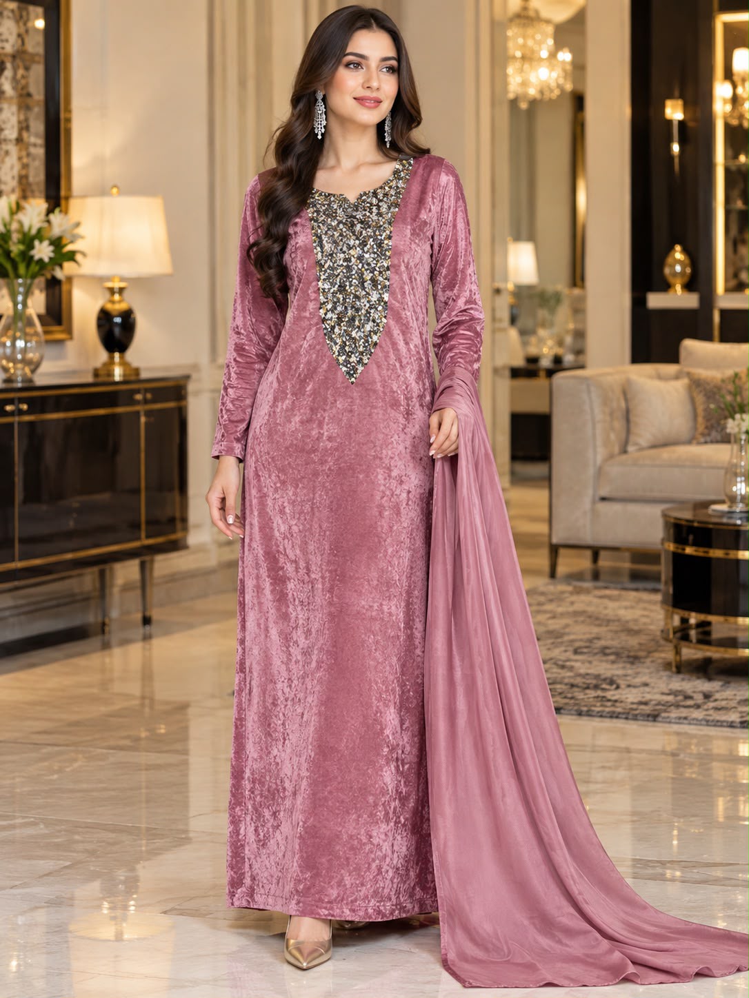 French Velvet Luxury 3-Piece Suit SHZ -119