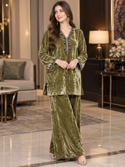 Pure French Velvet Coord Set SHZ-121