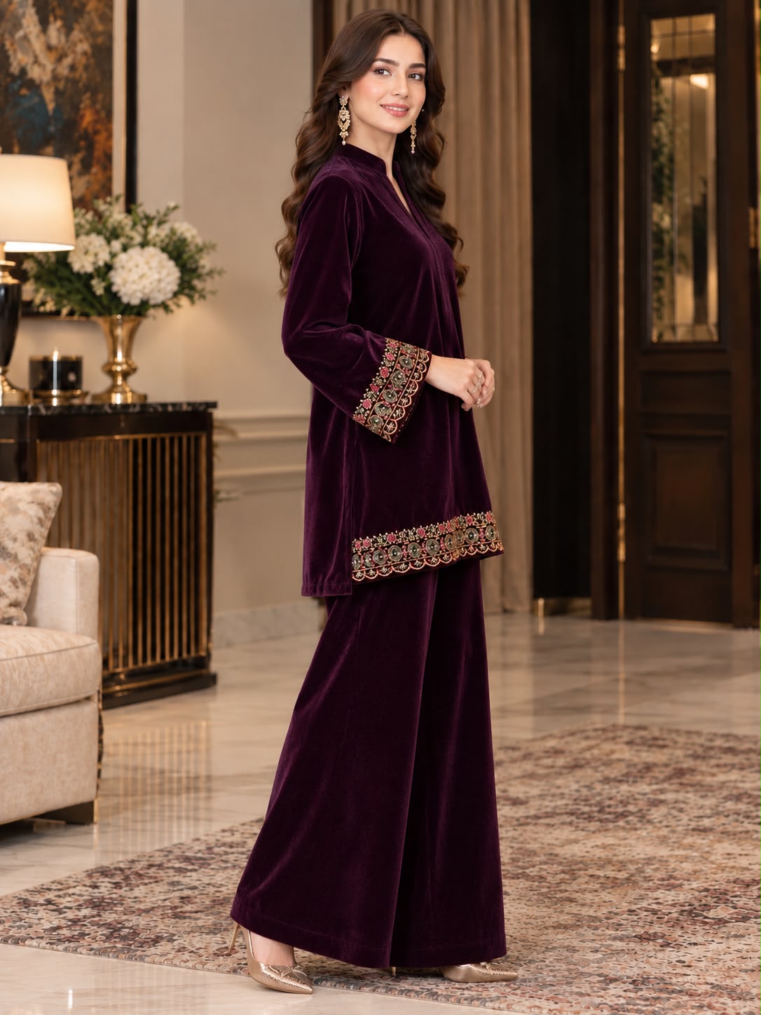 Micro Velvet Co-Ord Set SHZ-121 - Image 3