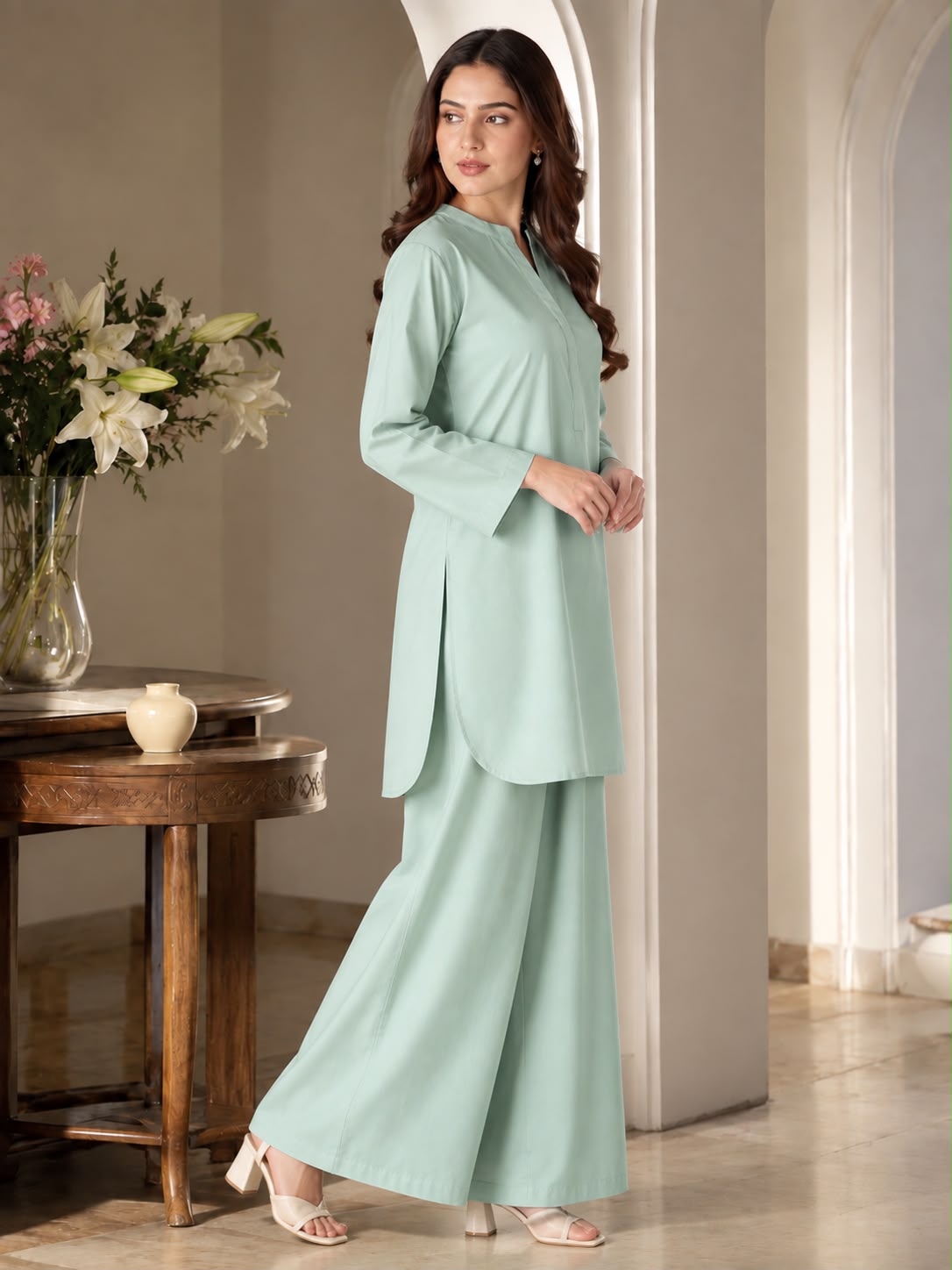 Mint Cotton Coord Set GHZ-542 - Image 2