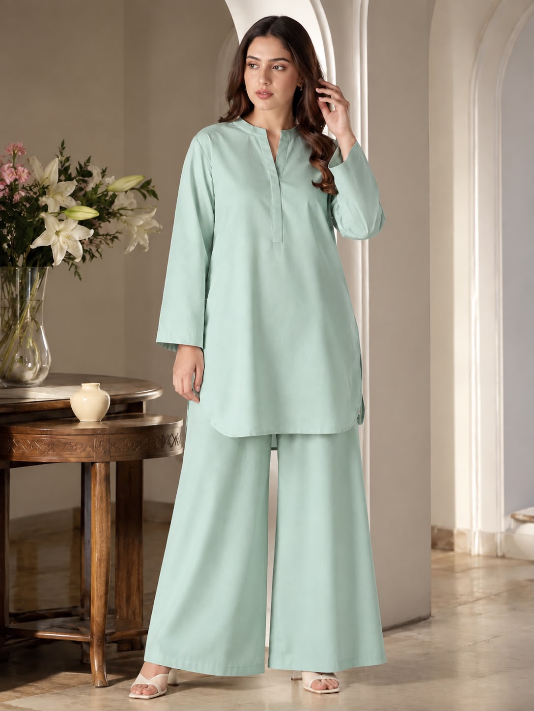 Mint Cotton Coord Set GHZ-542